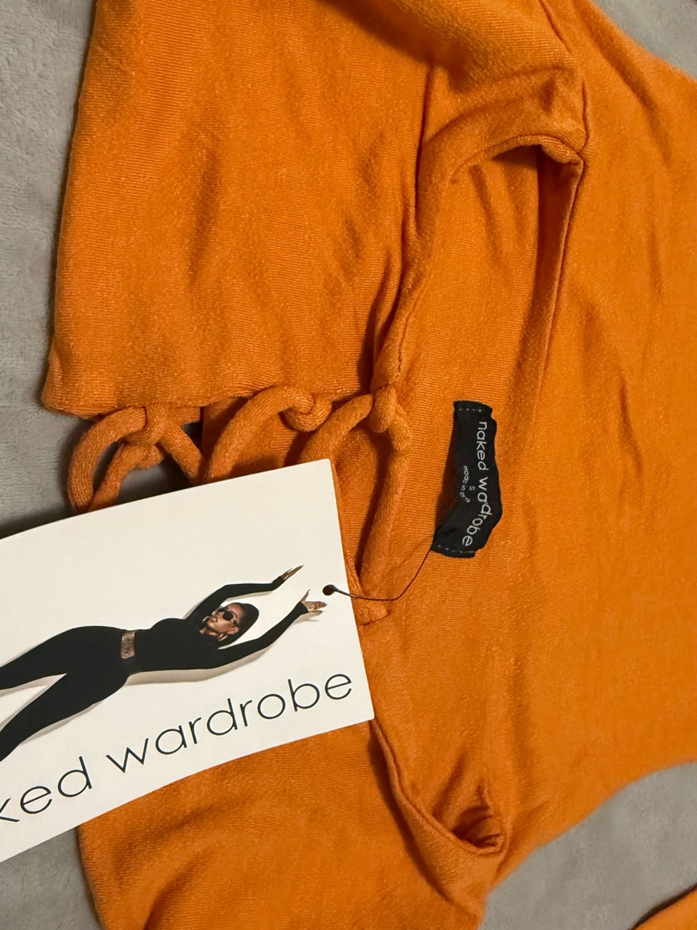 naked wardrobe Orange Tie-Detail Women’s Dress